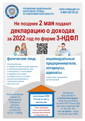 Успей подать декларацию о доходах!